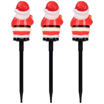  Northlight Lighted Santa Claus Christmas Pathway Markers - 16" - Set Of 4