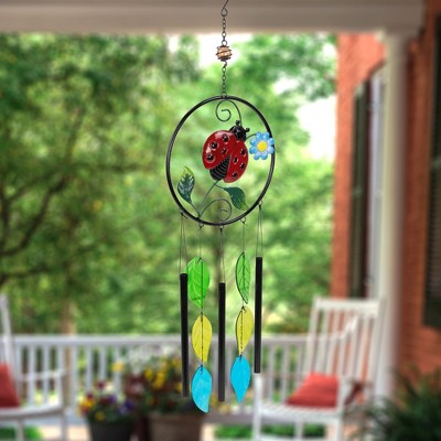  Northlight Ladybug Dreamcatcher Outdoor Garden Windchime - 27.5"