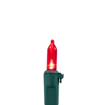  Northlight LED Mini Christmas Lights - Red And White - 33' Green Wire - 100ct