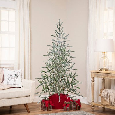  Northlight 5' Prelit Artificial Christmas Tree Flocked Alpine Twig - Warm White Lights