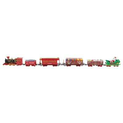  Northlight 22pc Red Battery Operated Lighted And Animated Christmas Train Set With Music And Sound