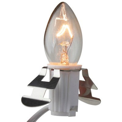  Northlight 3-Count Clear C7 Christmas Light Set, 8ft White Wire