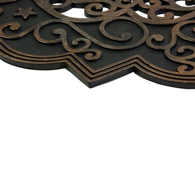  Northlight Black And Copper Reindeer "Merry Christmas" Doormat 18" X 30"