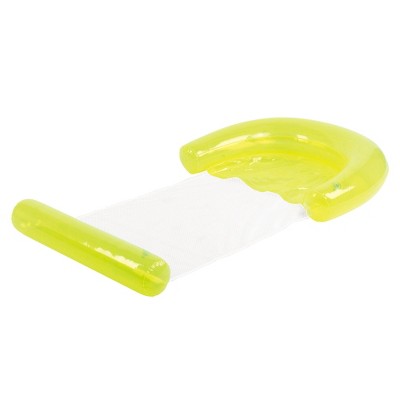  Northlight 54.75" Neon Yellow Inflatable Water Hammock Swimming Pool Lounger