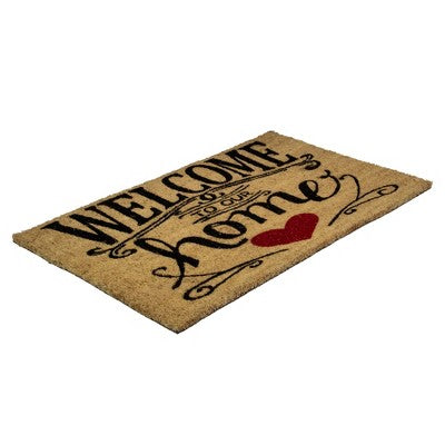  Northlight Natural Coir "Welcome To Our Home" Rectangular Doormat 18" X 30"