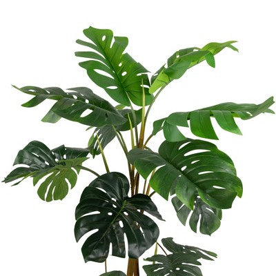  Northlight Real Touch™ Artificial Monstera Artificial Plant In A White Textured Pot - 4.25'