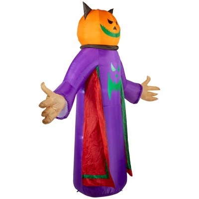  Northlight LED Lighted Inflatable Jack-O-Lantern Grim Reaper Outdoor Halloween Decoration - 8'