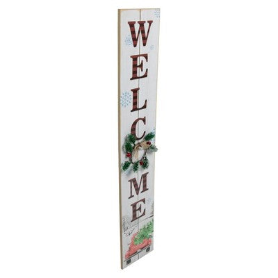  Northlight 31.75" LED Lighted Welcome Sign With Truck Christmas Sign