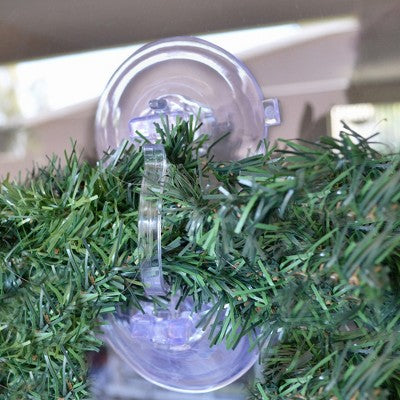  Northlight 7" Clear Jumbo Suction Cup Christmas Wreath Hook