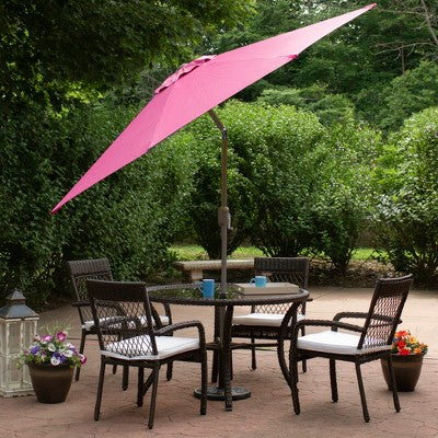  Northlight 9ft Outdoor Patio Market Umbrella With Hand Crank And Tilt, Pink