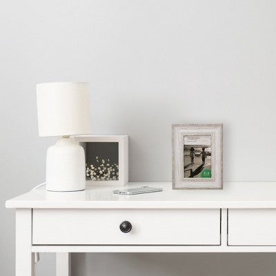  Northlight 4" X 6" Weathered Finish Photo Picture Frame - White