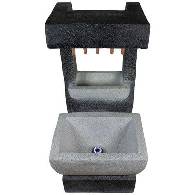  Northlight 26" LED Lighted Rainfall Outdoor Water Fountain With Planter