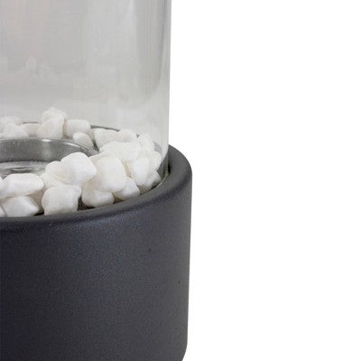 Northlight 10.5" Bio Ethanol Round Portable Tabletop Fireplace With Black Base