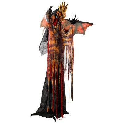  Northlight Lighted And Animated Standing Dragon Man With Sound Halloween Figure - 5.75'