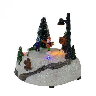  Northlight 5.5" LED Lighted Animated And Musical Christmas Skating Village Display Piece