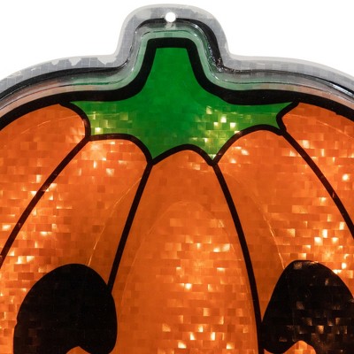  Northlight Lighted Jack O' Lantern Halloween Window Decoration - 13.5"