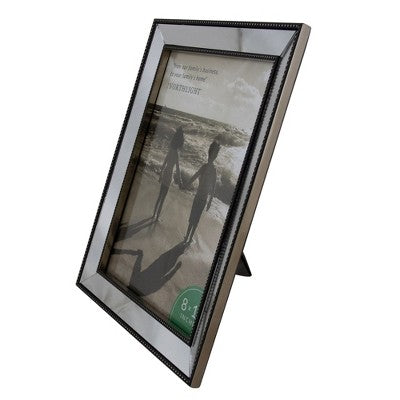  Northlight Black And Silver Mirrored Photo Frame For 8" X 10" Photo