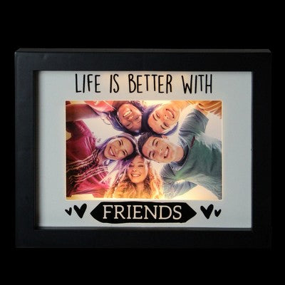  Northlight LED Lighted Life Is Better With Friends Matted Picture Frame - 4" X 6"