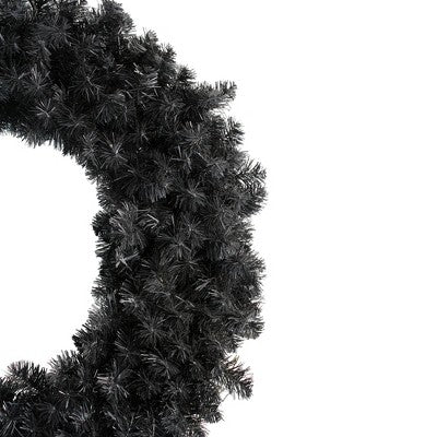  Northlight 36" Black Colorado Spruce Artificial Halloween Wreath - Unlit