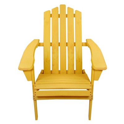  Northlight 36" Yellow Classic Folding Wooden Adirondack Chair