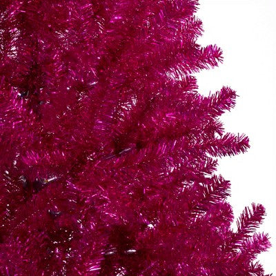  Northlight 6' Metallic Pink Tinsel Artificial Christmas Tree - Unlit