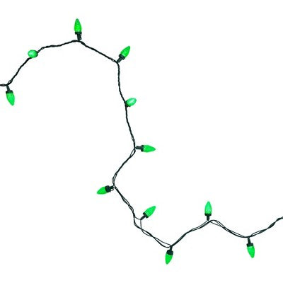  Northlight LED C7 Faceted Christmas Lights - Green - 20.25' Green Wire - 50ct