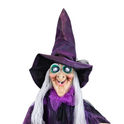  Northlight LED Lighted And Animated Witch Halloween Decoration - 5.5'