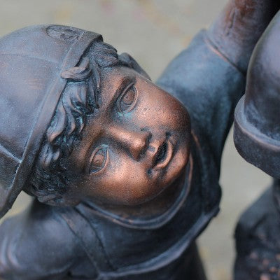  Northlight 29" Children At The Water Pump Well Outdoor Patio Garden Fountain - Black/Bronze