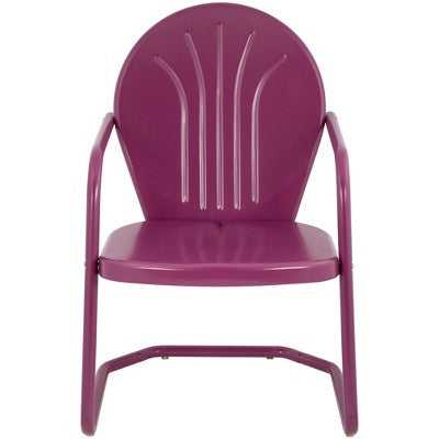  Northlight 34-Inch Outdoor Retro Tulip Armchair, Purple