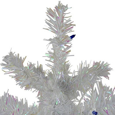  Northlight 3' Pre-Lit White Medium Pine Artificial Christmas Tree - Blue Lights