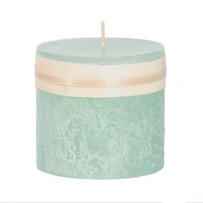  Northlight 3.25" Aqua Blue Traditional Cylindrical Outdoor Pillar Candle