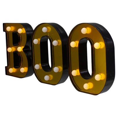  Northlight LED Lighted "BOO" Halloween Marquee Sign - 6.5" - Warm White