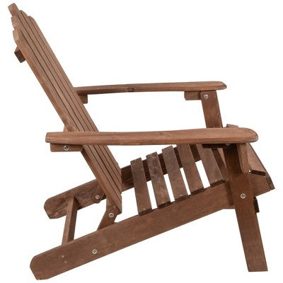  Northlight 36" Brown Classic Folding Wooden Adirondack Chair