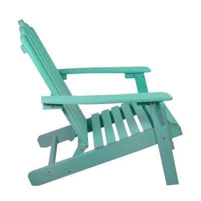  Northlight 36" Green Classic Folding Wooden Adirondack Chair