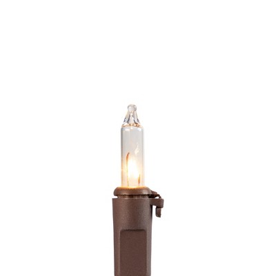  Northlight Mini Incandescent Christmas Lights - Clear - 4' Brown Wire - 20ct