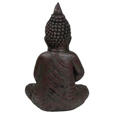  Northlight 17.5" Dark Brown Meditating Buddha Outdoor Garden Statue