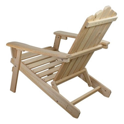  Northlight 36" Natural Brown Classic Folding Wooden Adirondack Chair