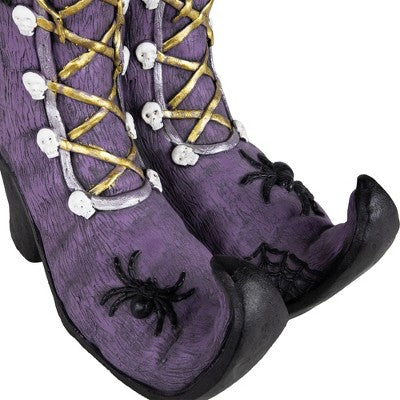 Northlight Ceramic Witch's Boots Halloween Decoration - 15" - Purple