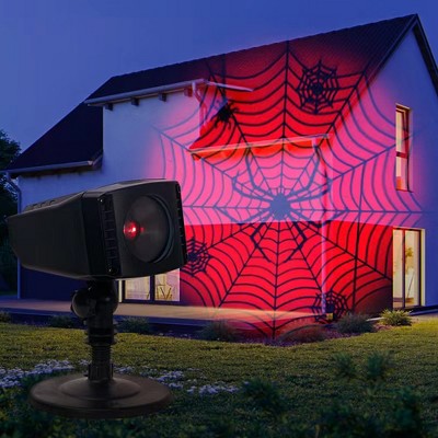  Northlight Spiderweb With Falling Spiders Halloween Outdoor Light Projector - 7"