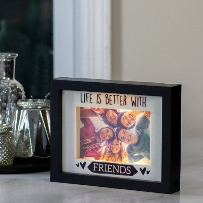  Northlight LED Lighted Life Is Better With Friends Matted Picture Frame - 4" X 6"