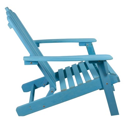  Northlight 36" Blue Classic Folding Wooden Adirondack Chair
