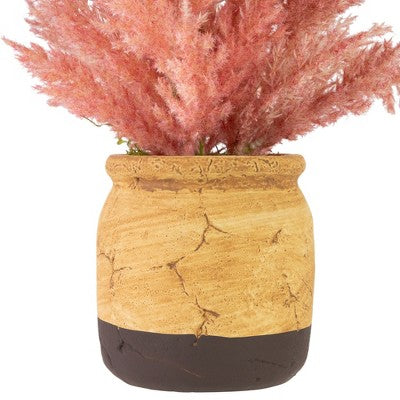  Northlight 12" Pink Cypress Artificial Plant In A Ceramic Pot