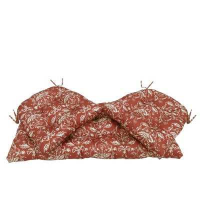  Northlight 19" Floral Tufted Outdoor Patio Wicker Furniture Cushions 3pc - Red/White