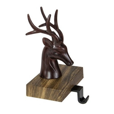  Northlight 7.5" Brown Marbled Buck Deer Head Christmas Stocking Holder