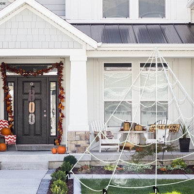  Northlight Giant Outdoor Spider Web Halloween Decoration - 9.8' - White