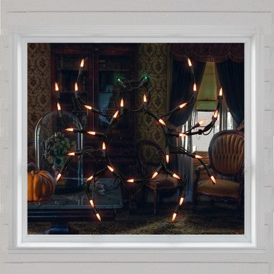  Northlight Lighted Spider Halloween Window Decoration - 15"