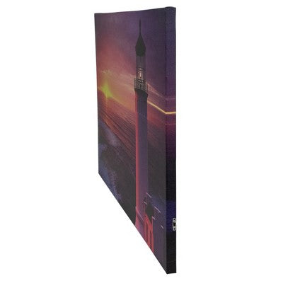  Northlight 23.75" LED Lighted Sunset Lighthouse Seaside Scene Canvas Wall Art