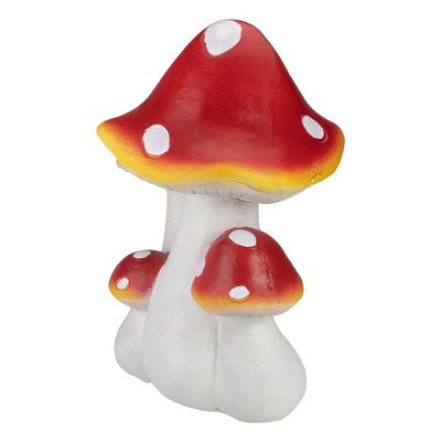  Northlight Hand Painted Mushroom Cluster Outdoor Garden Decoration - 17.5" - White And Red