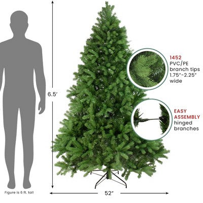  Northlight Real Touch™️ Full Noble Fir Artificial Christmas Tree - Unlit - 6.5'