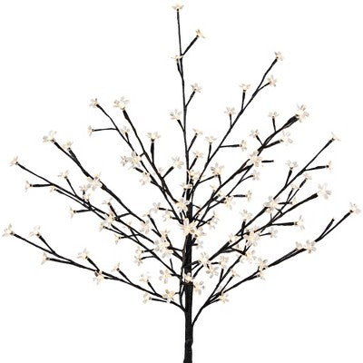  Northlight 4' LED Lighted Sakura Cherry Blossom Artificial Flower Tree - Warm White Lights